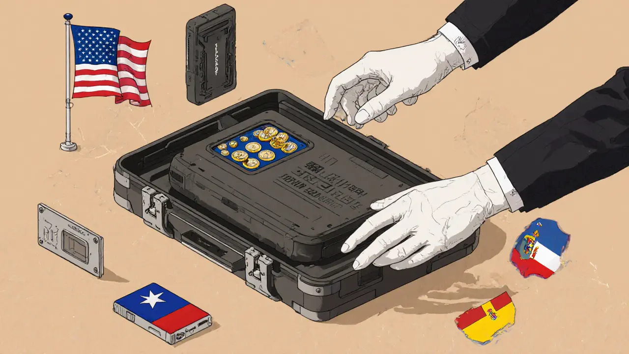 Sketch of a modular seizure toolkit used by U.S. and Spanish law enforcement.