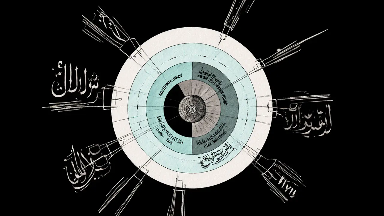 Power grid diagram illustrating state, licensed, and residential energy allocation in Iran.