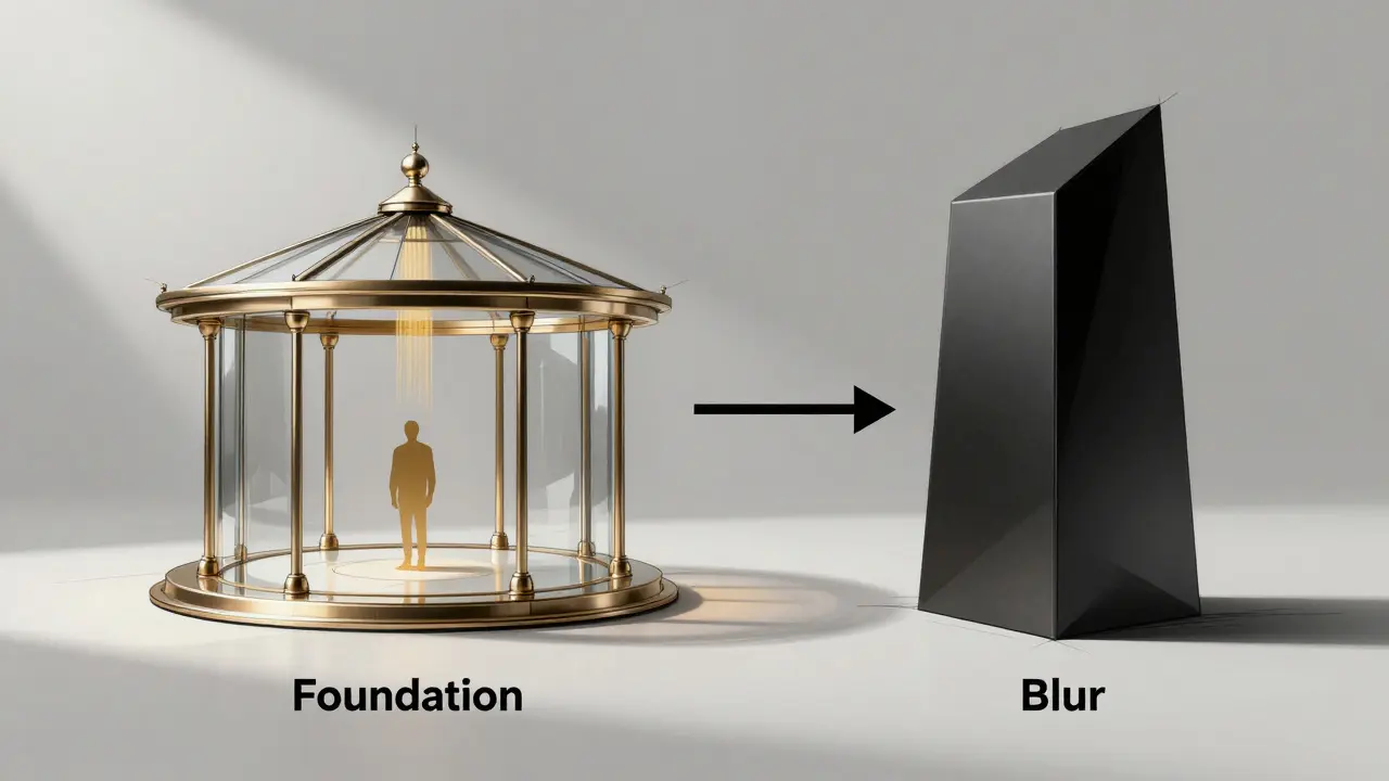 Contrasting marketplace designs: one honoring royalties with golden streams, the other ignoring them in shadow.