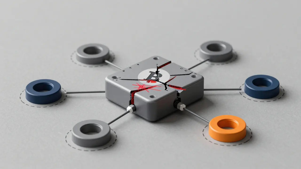 Broken mechanical structure of crypto network