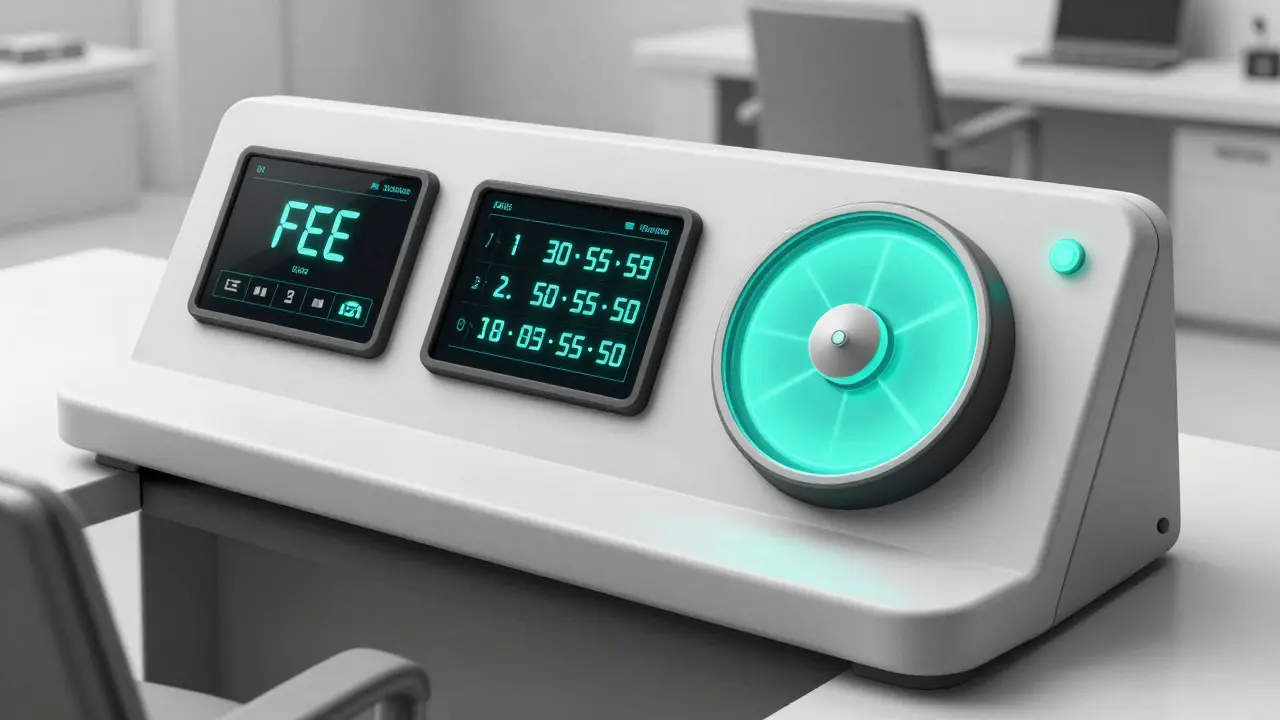 Miner's console with dominant nonce spinner wheel and minimal interface elements.