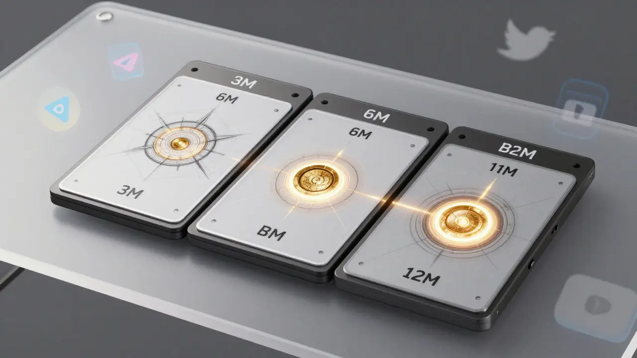 Modular staking dashboard with time-based panels transitioning to loyalty points.