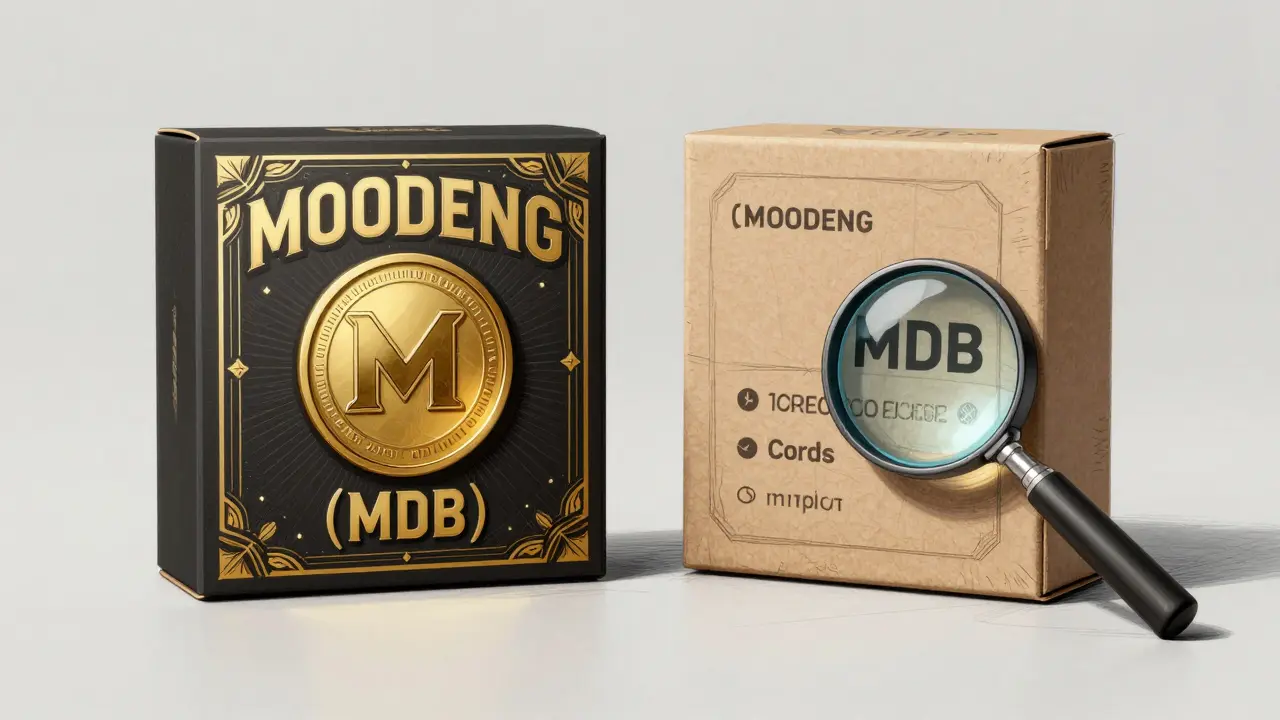 Design sketch comparing high-value and low-value MOODENG token packages