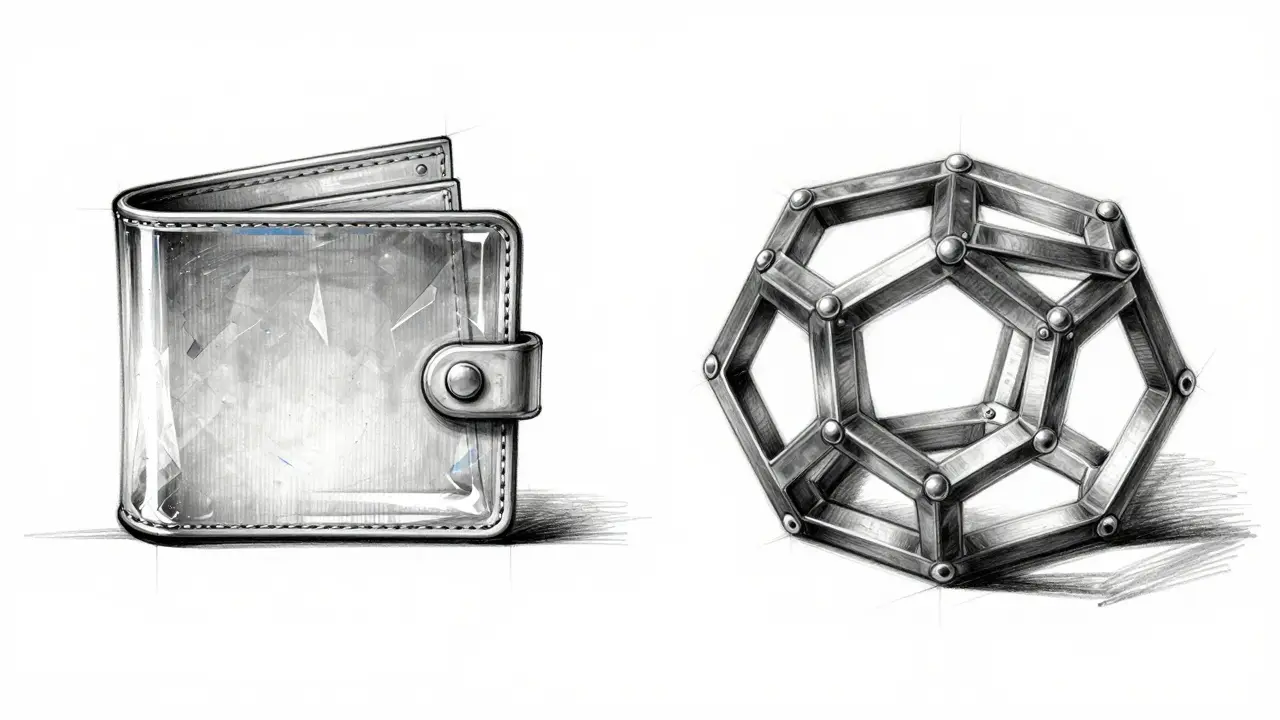 Design sketch contrasting fragile single-key vs robust distributed multisig structures