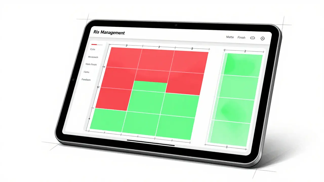 Product sketch of crypto risk management dashboard