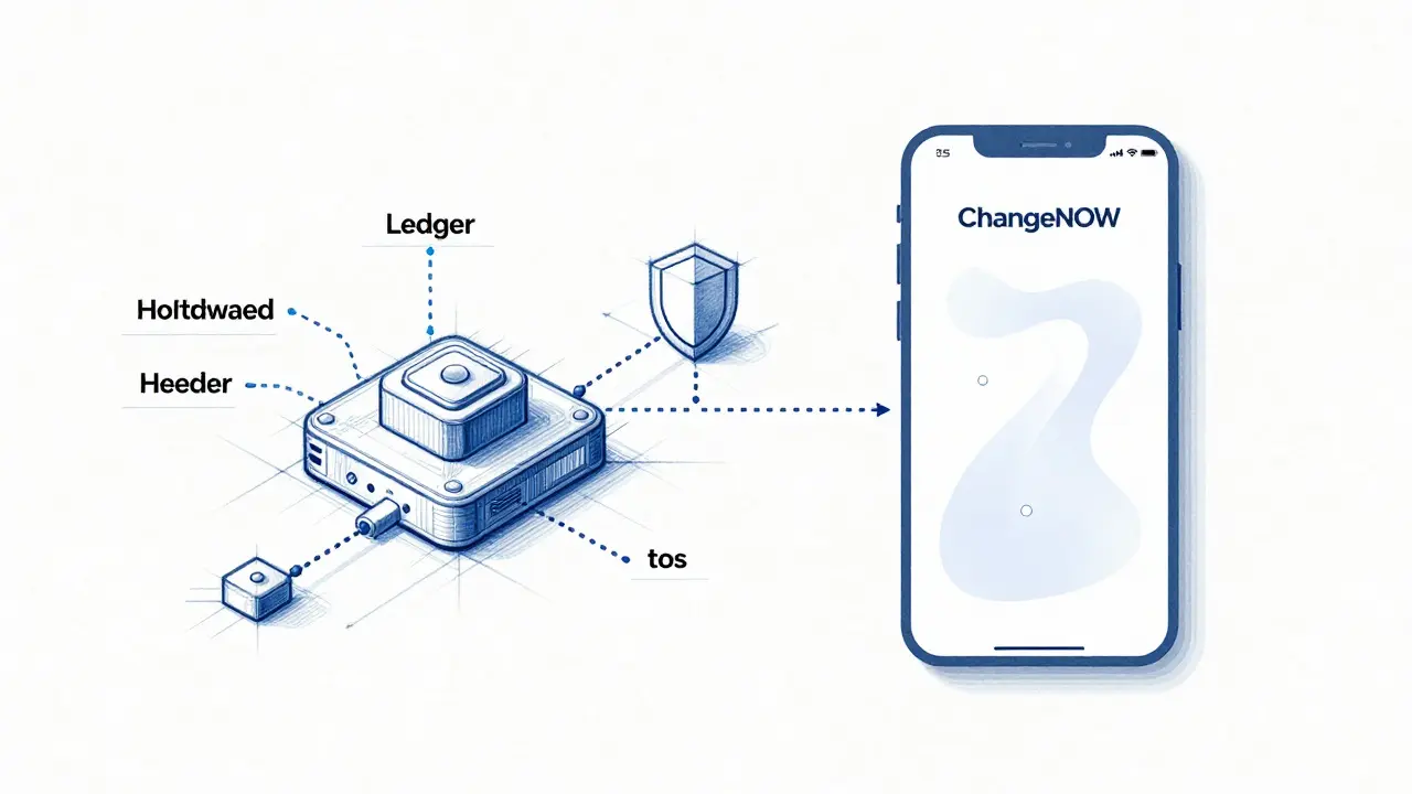 Technical drawing comparing secure crypto platforms