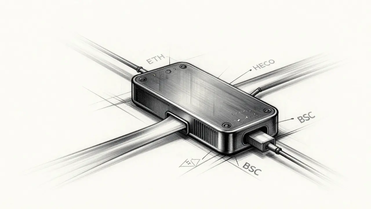 Technical drawing of cross-chain data aggregation router node