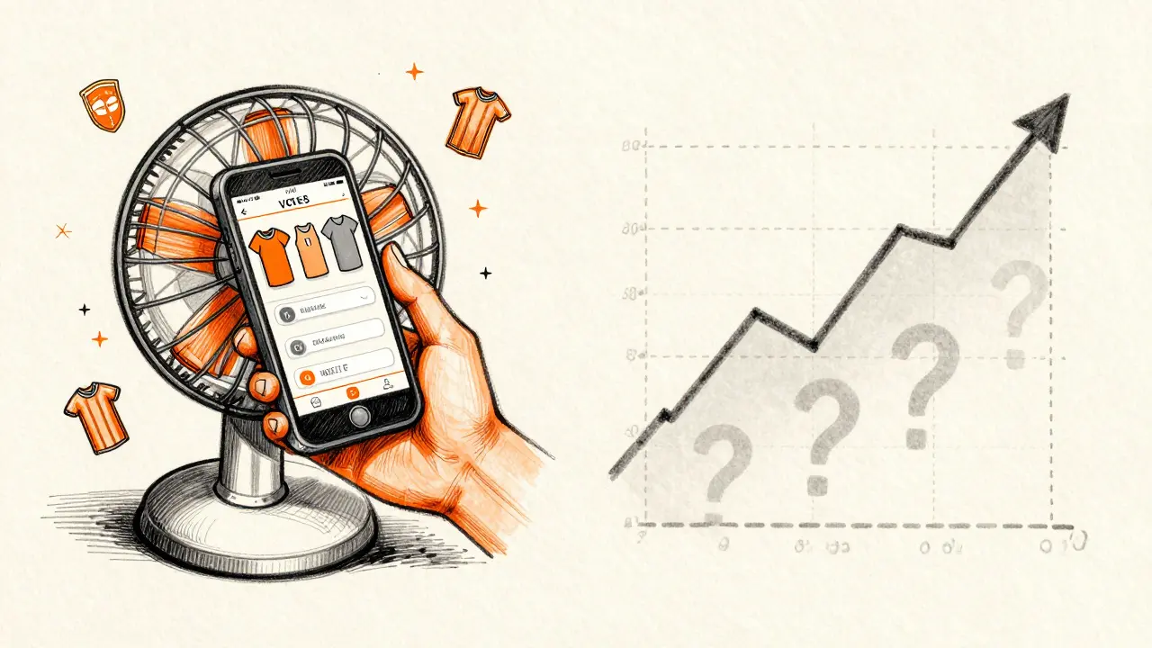 Conceptual sketch comparing fan rewards vs investment risks