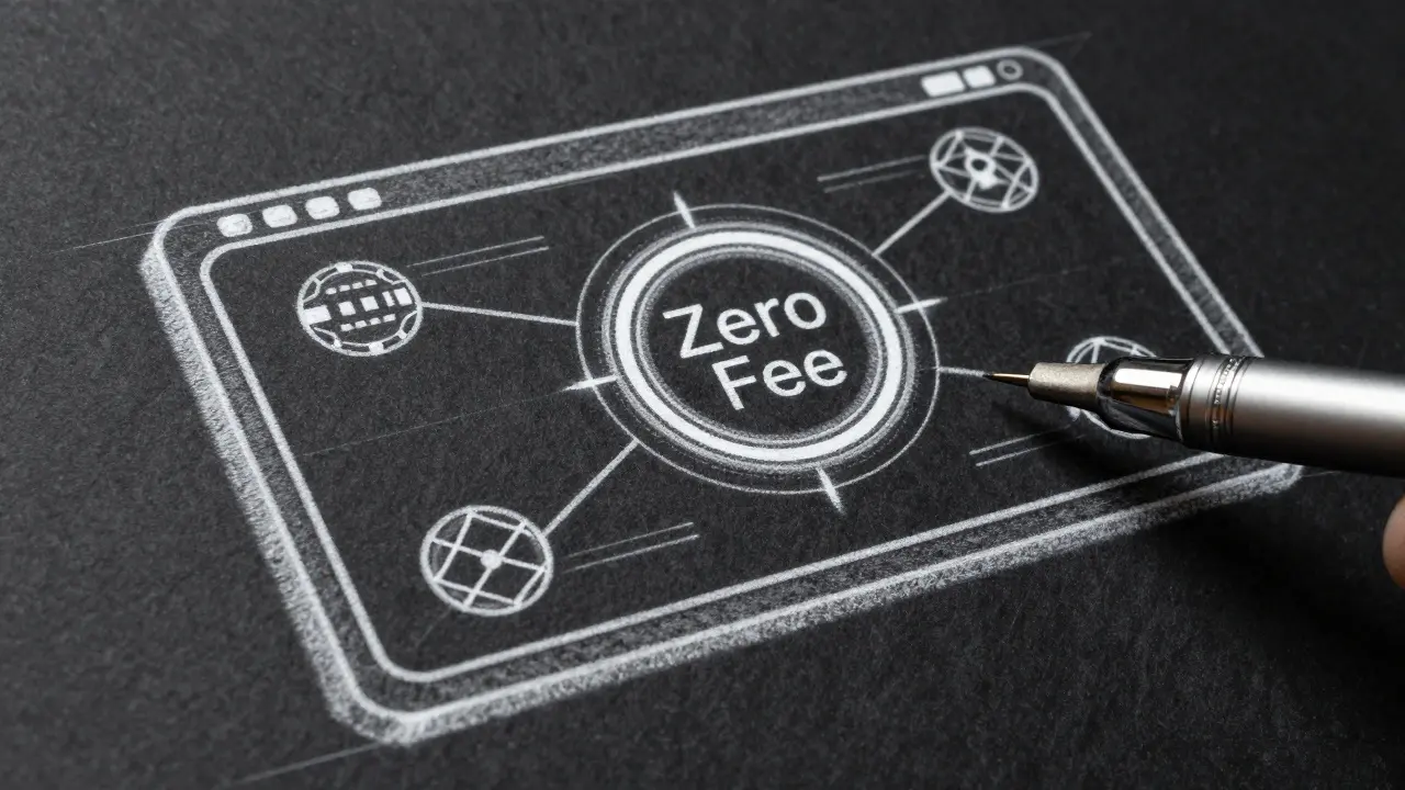 Conceptual sketch of a secure institutional trading interface with zero fees