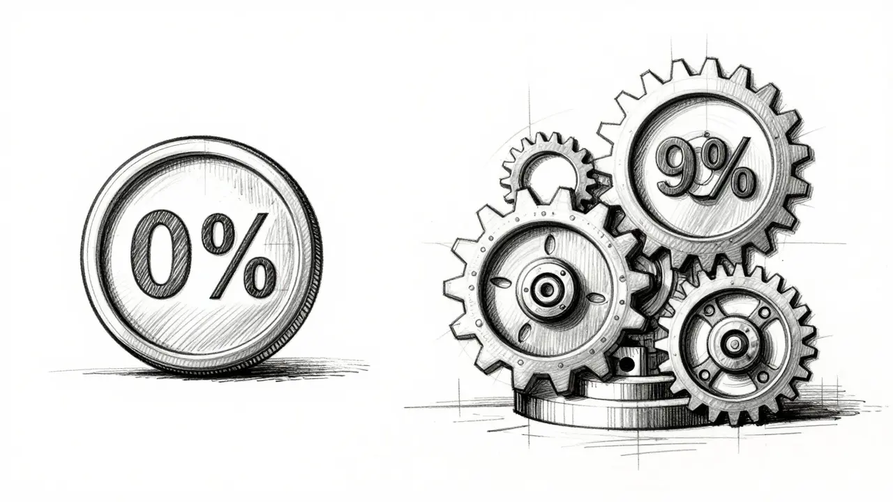 Design sketch comparing personal crypto coins vs corporate gears