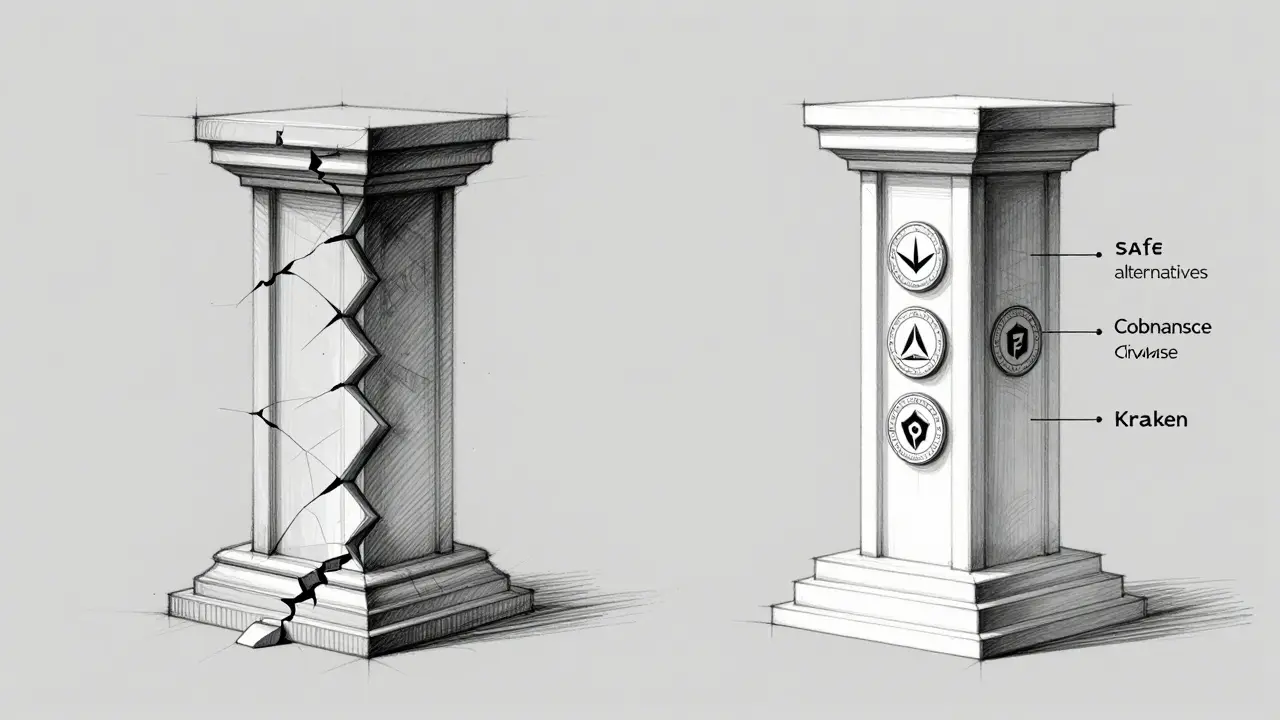 Sketch comparing unstable vs stable exchange structures