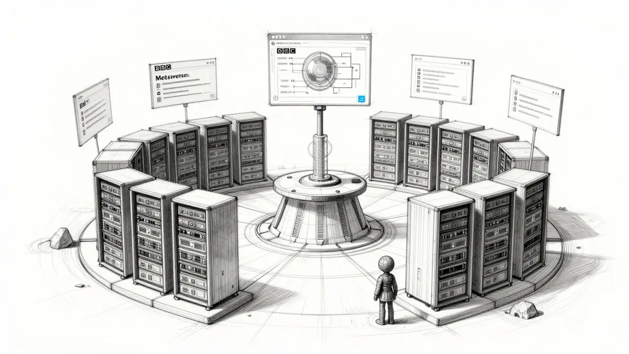 Wireframe sketch of a virtual metaverse mining pool interface