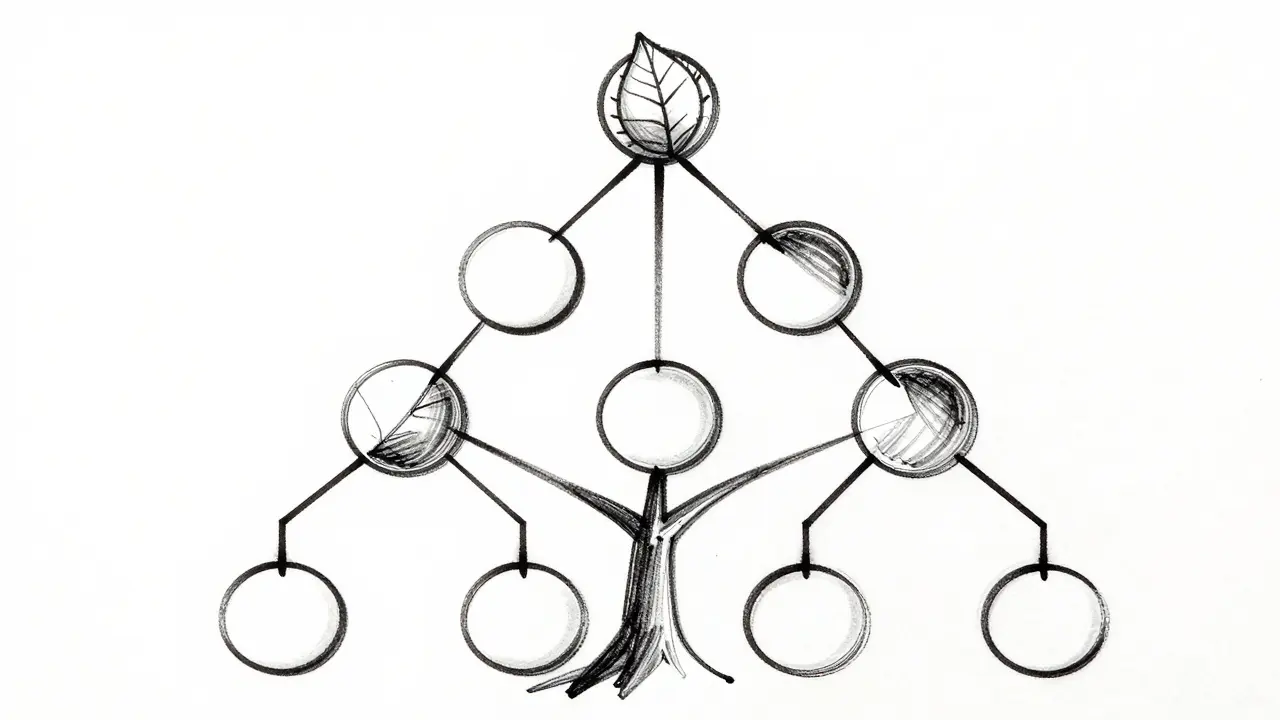 Design sketch of a Merkle Tree binary structure for data verification