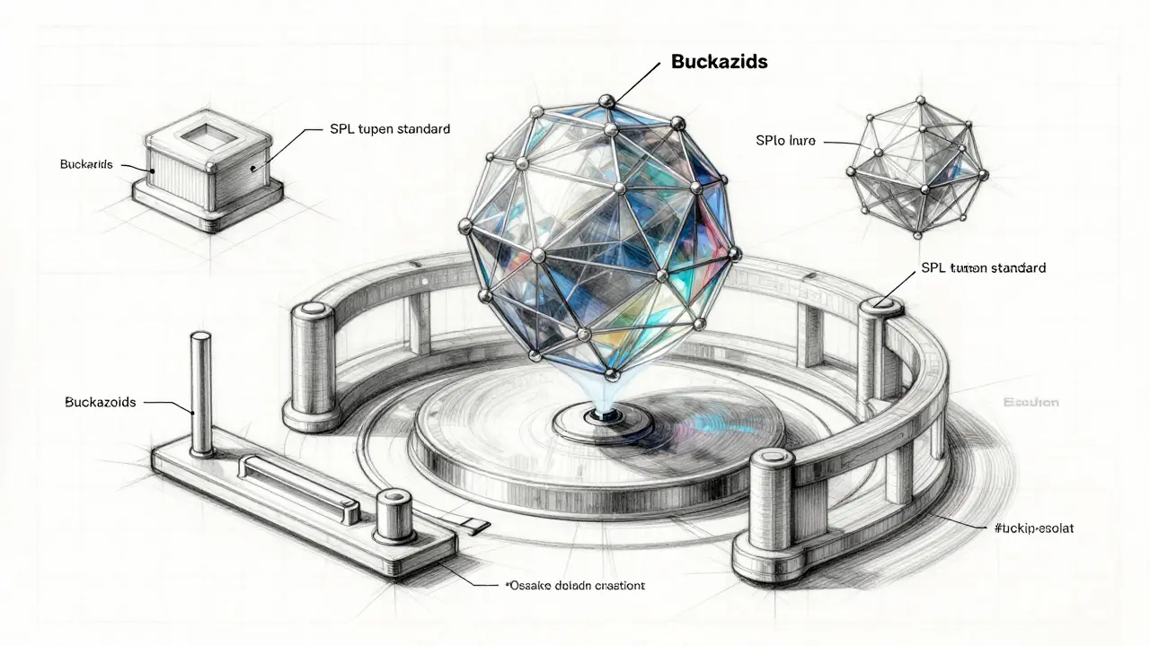 Design sketch of Solana blockchain structure around a crypto token
