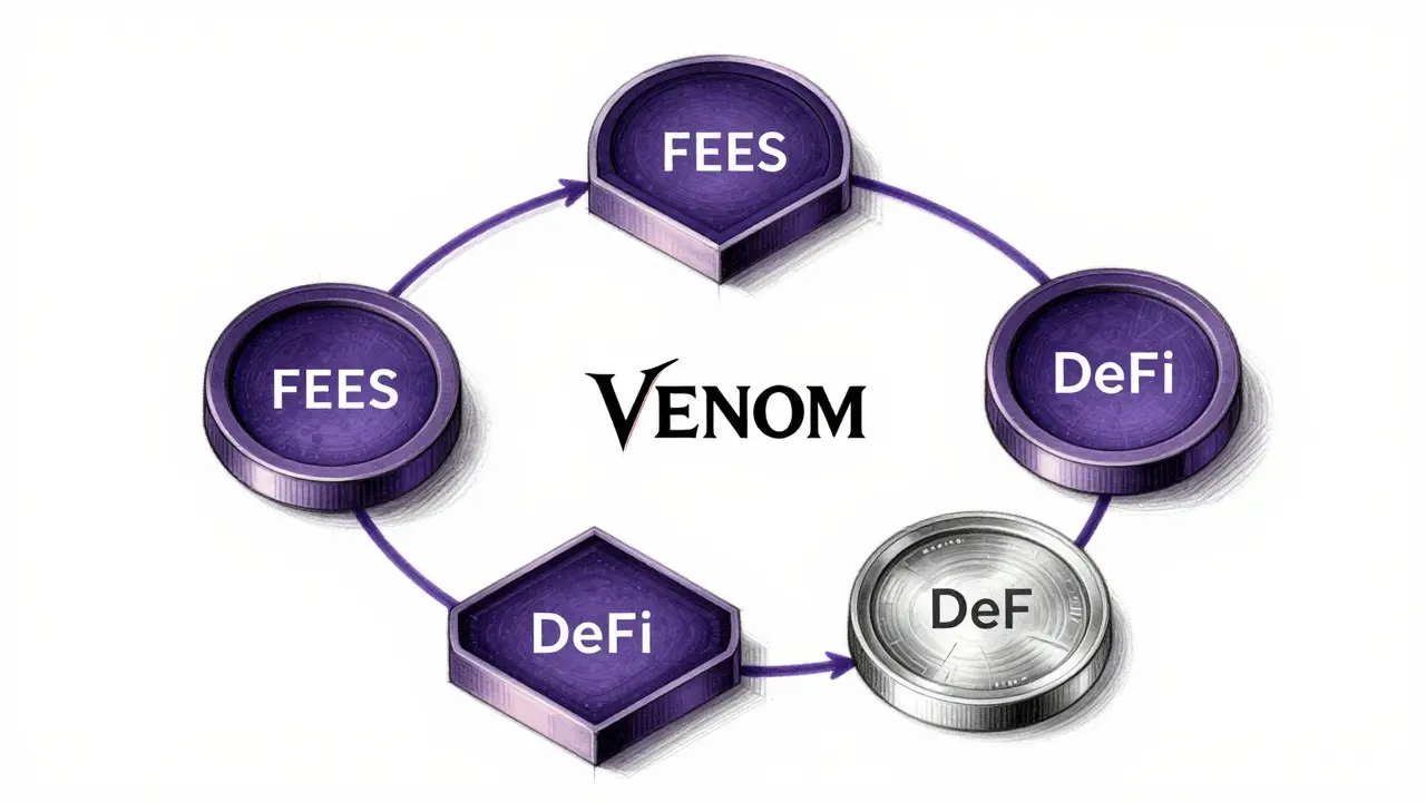 Design sketch illustrating VENOM token utility modules