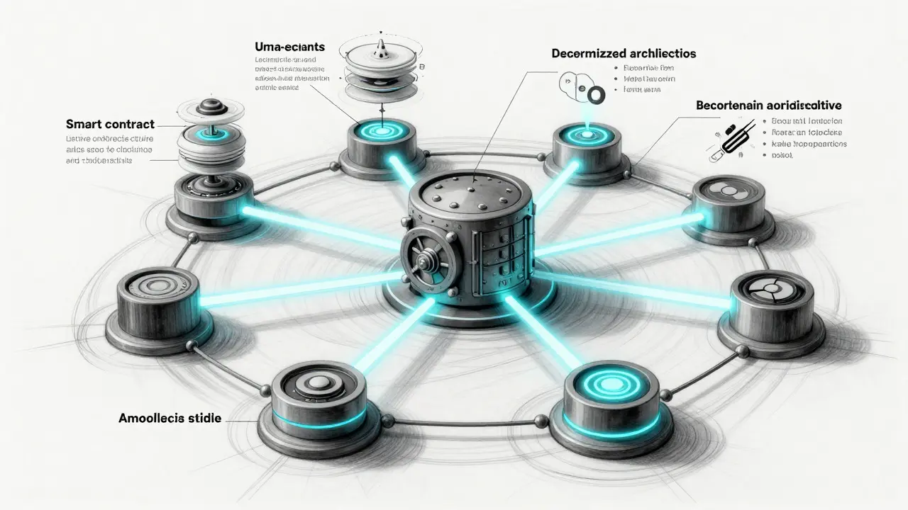 Design sketch of decentralized network with direct chain connections