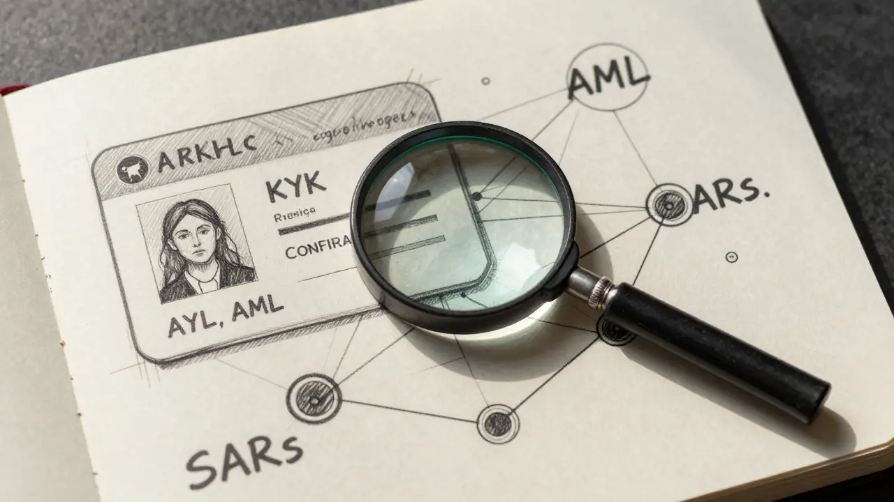Design sketch of KYC tools monitoring transaction networks