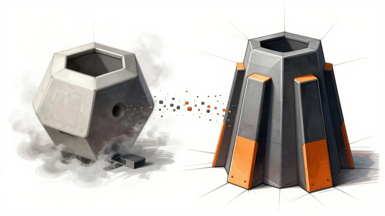 Product design sketch illustrating the acquisition and merger of two digital project structures