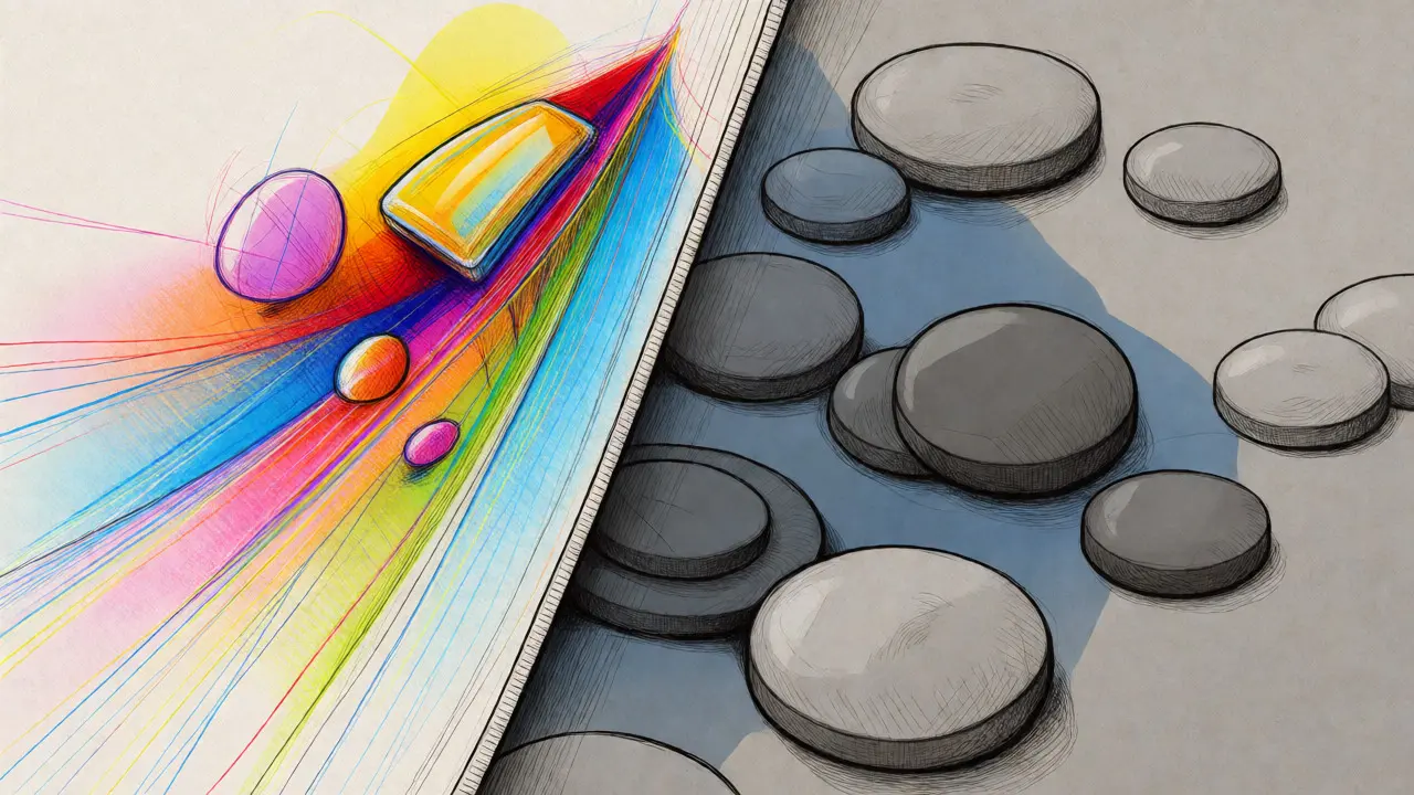Design sketch contrasting BLOKPAD's past gains with current decline.