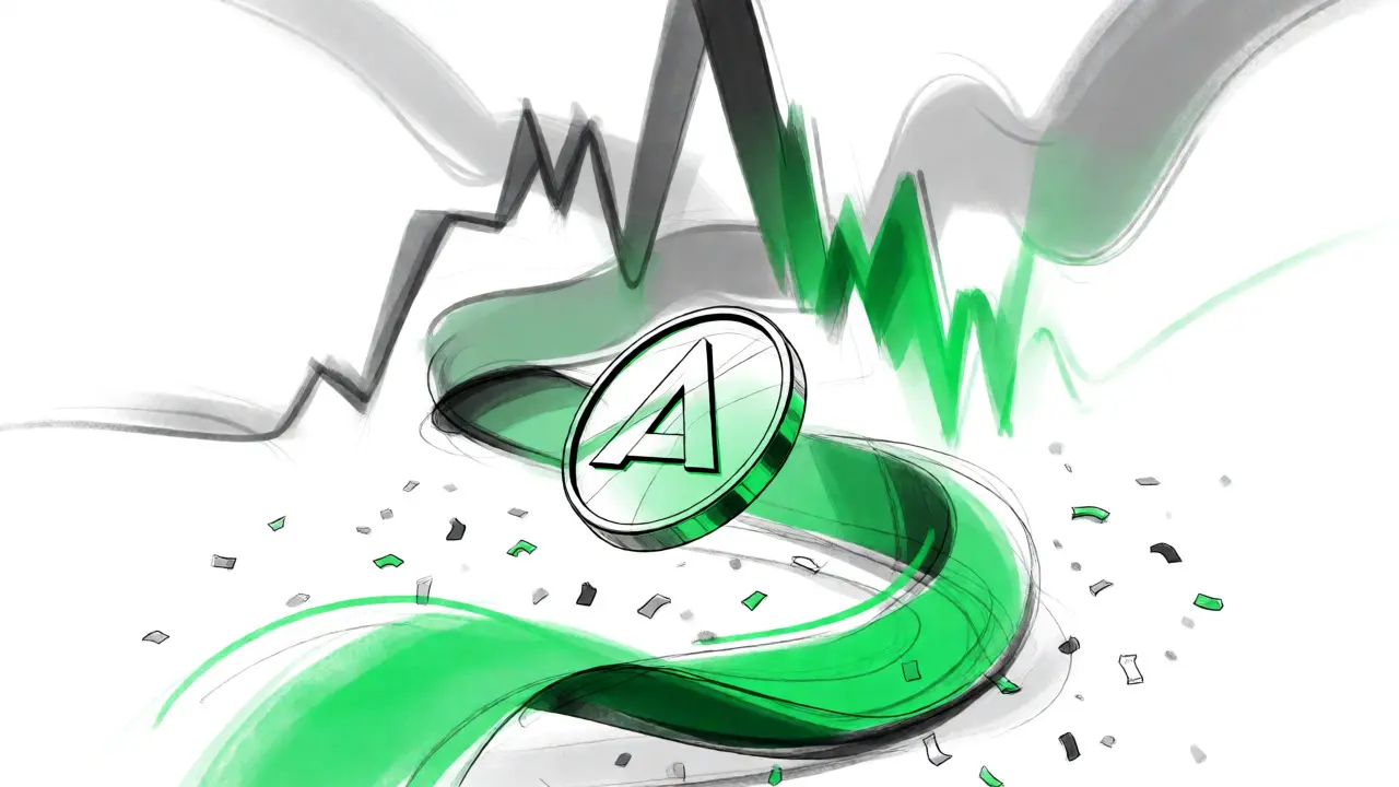 Illustration of ASTER token volatility and airdrop distribution